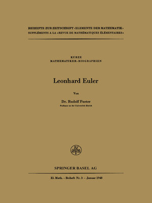 cover image of Leonhard Euler